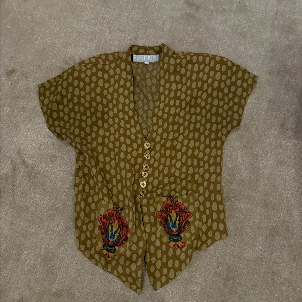 Vintage Polka Dotish Blouse